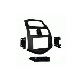 FACADE AUTORADIO DOUBLE DIN CHEVROLET SPARK 2013- - SIMPLE DIN OU DOUBLE DIN NOIR