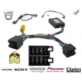 COMMANDE VOLANT Dacia SANDERO - Pour KENWOOD complet avec interface specifique