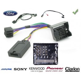 COMMANDE VOLANT Ford Transit Connect 2009- - Pour KENWOOD complet avec interface specifique