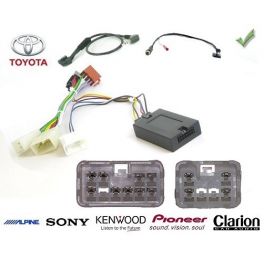 COMMANDE VOLANT TOYOTA LANDCRUISER 150 2010- - Pour KENWOOD complet avec interface specifique