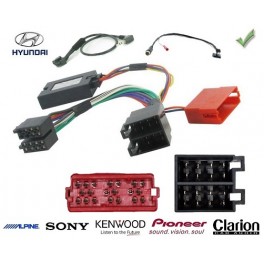 COMMANDE VOLANT Hyundai Santa Fe 2006-2010 AVEC AMPLI - Pour CLARION complet avec interface specifique